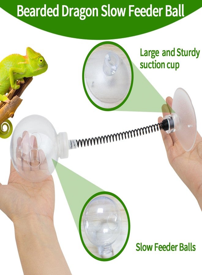FlidRunest Bearded Dragon Toy Ball with Large Suction Cup, Interactive Bearded Dragon Spring Ball Toy, Reptile Insects Treat Enrichment Feeding Ball Toy for Lizard, Bearded Dragon - Image 4